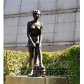 Outdoor garden art metal crafts life size bronze naked sex girl statue hot sale